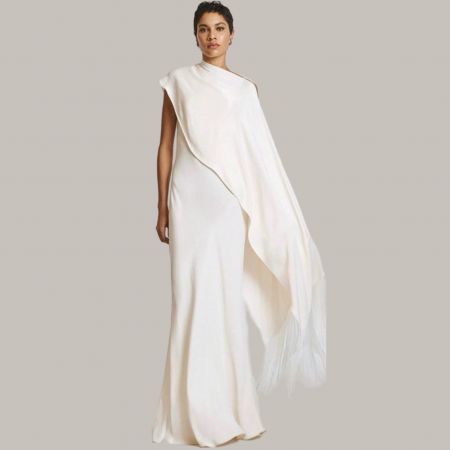 ABITO MIDI CON FINITURA IN RASO ACCESS FASHION